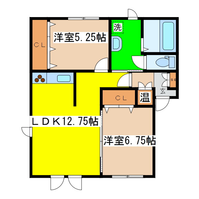 北海道釧路市文苑２ 2LDK アパート 賃貸物件詳細