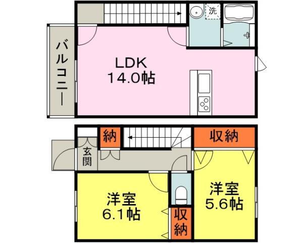 福岡県久留米市荒木町荒木 荒木駅 2LDK 一戸建て 賃貸物件詳細