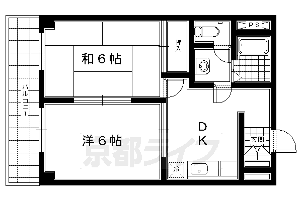 京都府京都市下京区中堂寺南町 丹波口駅 2DK マンション 賃貸物件詳細