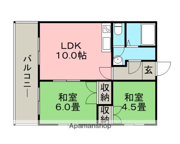 福岡県久留米市田主丸町殖木 田主丸駅 2LDK マンション 賃貸物件詳細