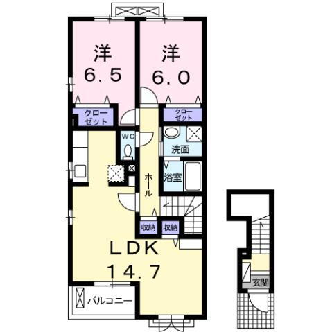 鹿児島県薩摩川内市御陵下町 上川内駅 2LDK アパート 賃貸物件詳細