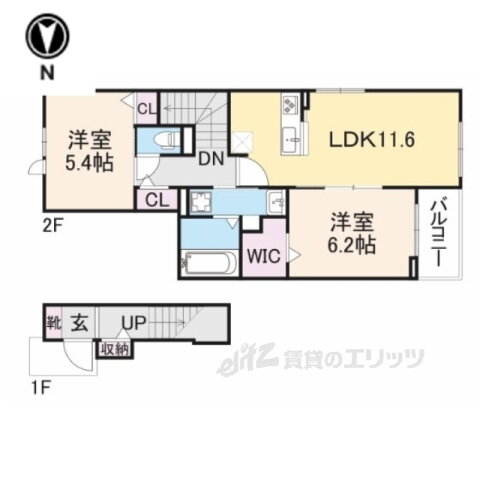 滋賀県甲賀市水口町虫生野中央 貴生川駅 2LDK アパート 賃貸物件詳細