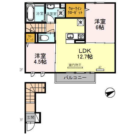兵庫県加東市北野 滝野駅 2LDK アパート 賃貸物件詳細