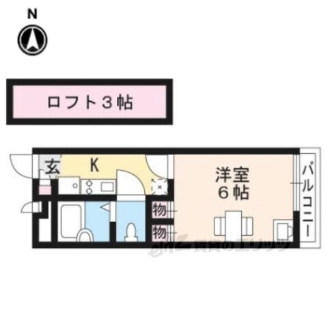 京都府京都市伏見区羽束師菱川町 長岡天神駅 1K アパート 賃貸物件詳細