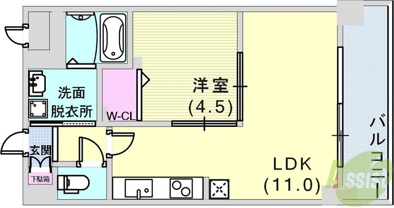 兵庫県神戸市兵庫区駅南通２ 兵庫駅 1LDK マンション 賃貸物件詳細