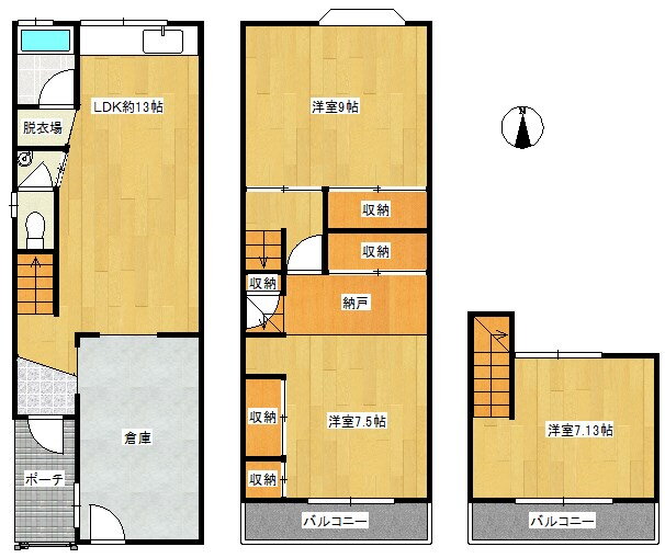 大阪府東大阪市小若江２ 長瀬駅 5LDK 一戸建て 賃貸物件詳細