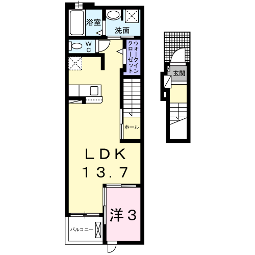 山口県下関市楠乃４ 新下関駅 1LDK アパート 賃貸物件詳細