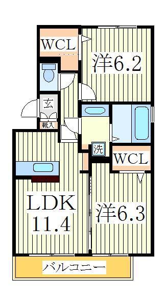 千葉県柏市大室１ 柏たなか駅 2LDK アパート 賃貸物件詳細