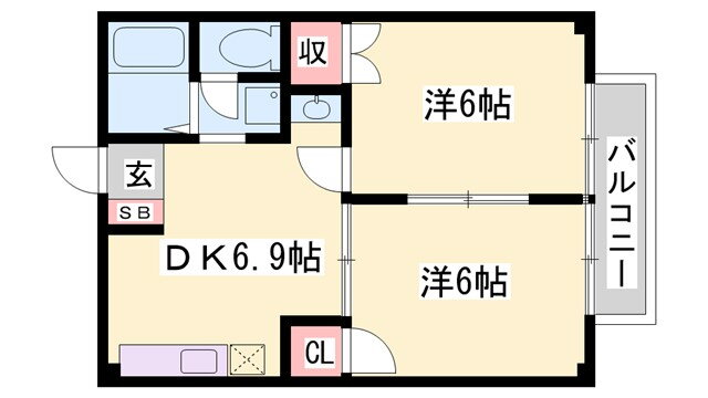 兵庫県姫路市飾磨区加茂東 飾磨駅 2DK アパート 賃貸物件詳細