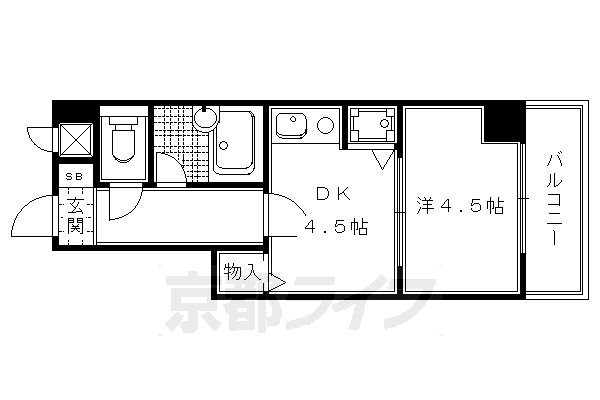 ライオンズマンション五条大宮第２ 5階 1DK 賃貸物件詳細