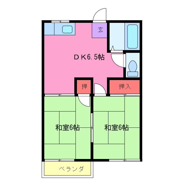 ファミーユさがら 2階 2DK 賃貸物件詳細