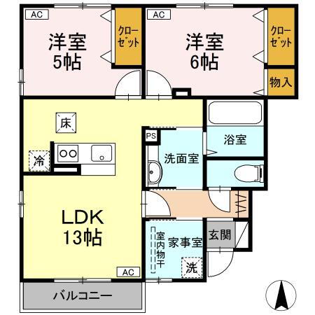 岩手県盛岡市北天昌寺町 盛岡駅 2LDK アパート 賃貸物件詳細