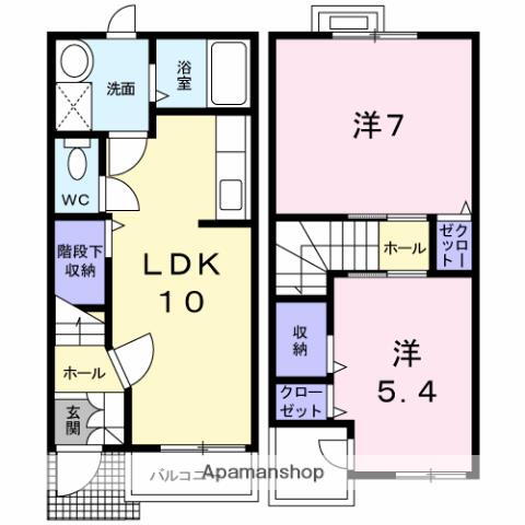 エテルノＨＡＳＥ 1階 2LDK 賃貸物件詳細