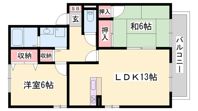 兵庫県揖保郡太子町立岡 網干駅 2LDK アパート 賃貸物件詳細