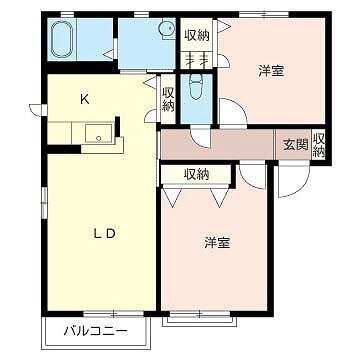 山梨県韮崎市一ツ谷 韮崎駅 2LDK アパート 賃貸物件詳細