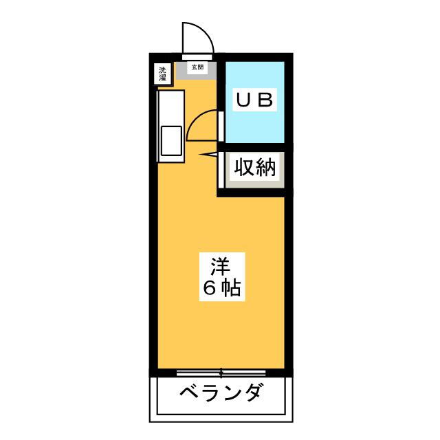 パークサイドＢ 2階 ワンルーム 賃貸物件詳細