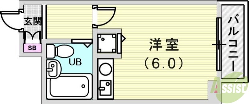 ペイサージュＳＡＮＫＯ 10階 1K 賃貸物件詳細