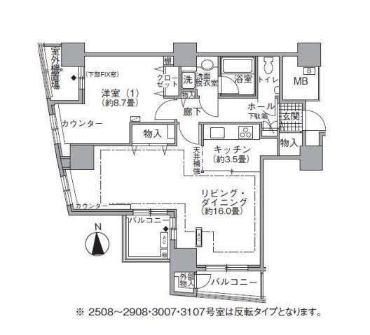 東京都港区海岸１ 浜松町駅 1LDK マンション 賃貸物件詳細