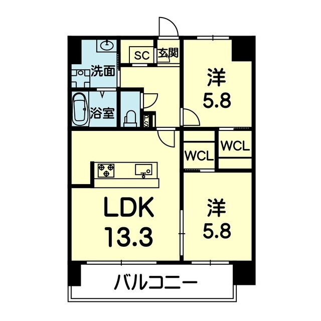 ライズ平成南 1階 2LDK 賃貸物件詳細