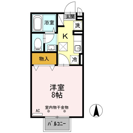 Ｃｏｕｒｔ　Ｅａｓｔ（コートイースト）　ダ 1階 1K 賃貸物件詳細