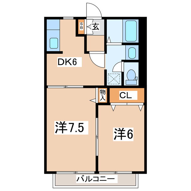 福島県郡山市小原田５ 郡山駅 2DK アパート 賃貸物件詳細