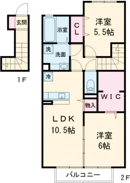 東京都日野市高幡 高幡不動駅 2LDK アパート 賃貸物件詳細