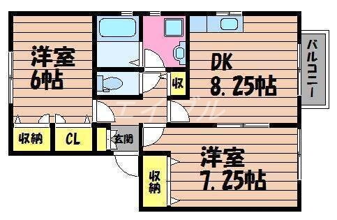 岡山県倉敷市大内 倉敷駅 2DK アパート 賃貸物件詳細