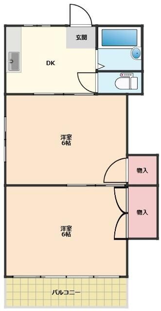 東京都武蔵村山市残堀５ 西武立川駅 2K マンション 賃貸物件詳細