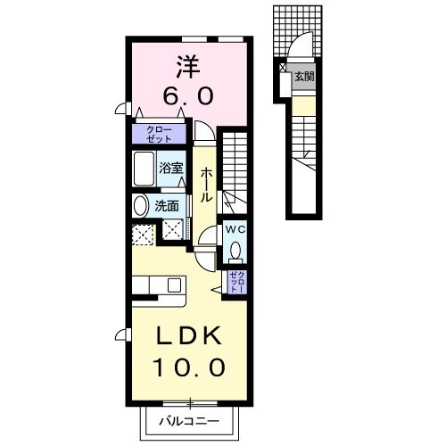 栃木県小山市大字外城 小山駅 1LDK アパート 賃貸物件詳細