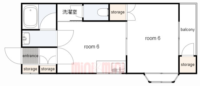 エターナルＩ 2階 1DK 賃貸物件詳細