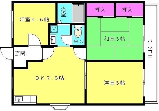 兵庫県加古川市野口町良野 加古川駅 3DK アパート 賃貸物件詳細