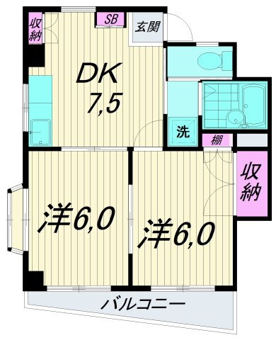 東京都大田区大森中３ 梅屋敷駅 2DK マンション 賃貸物件詳細