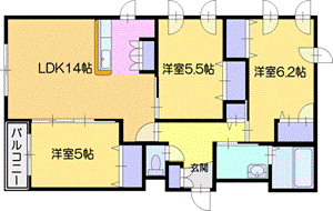 北海道札幌市白石区東札幌六条２ 東札幌駅 3LDK マンション 賃貸物件詳細