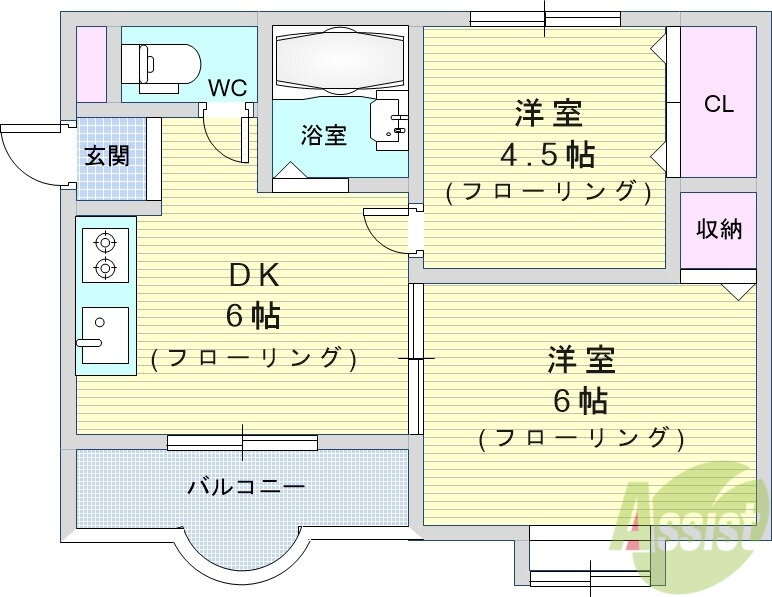 大阪府豊中市庄内幸町３ 庄内駅 2DK マンション 賃貸物件詳細