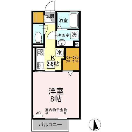 愛知県小牧市大字岩崎 味岡駅 1K アパート 賃貸物件詳細