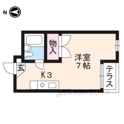 京都府京都市山科区勧修寺平田町 椥辻駅 1K マンション 賃貸物件詳細