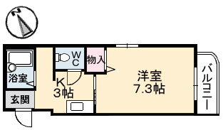 広島県広島市安佐南区東原２ 西原駅 1K マンション 賃貸物件詳細