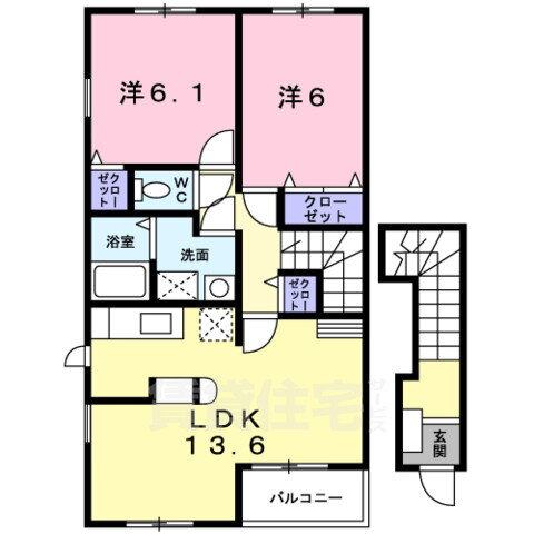 兵庫県明石市和坂１ 林崎松江海岸駅 2LDK アパート 賃貸物件詳細