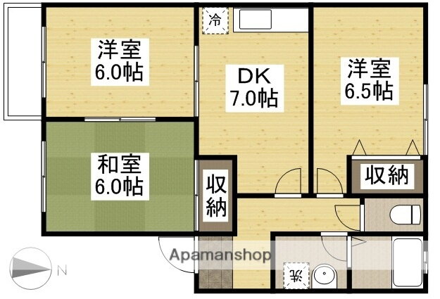 岡山県岡山市北区東花尻 庭瀬駅 3DK アパート 賃貸物件詳細