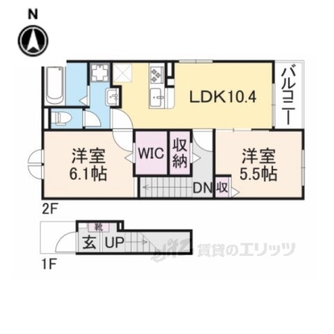 Ｋ’ＳＨＯＭＥ２ 2階 2LDK 賃貸物件詳細