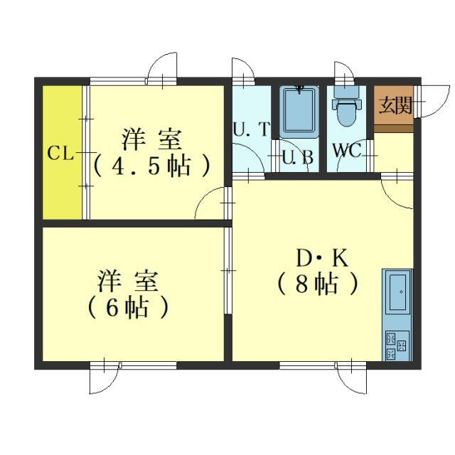 北海道函館市柏木町 深堀町駅 2DK アパート 賃貸物件詳細