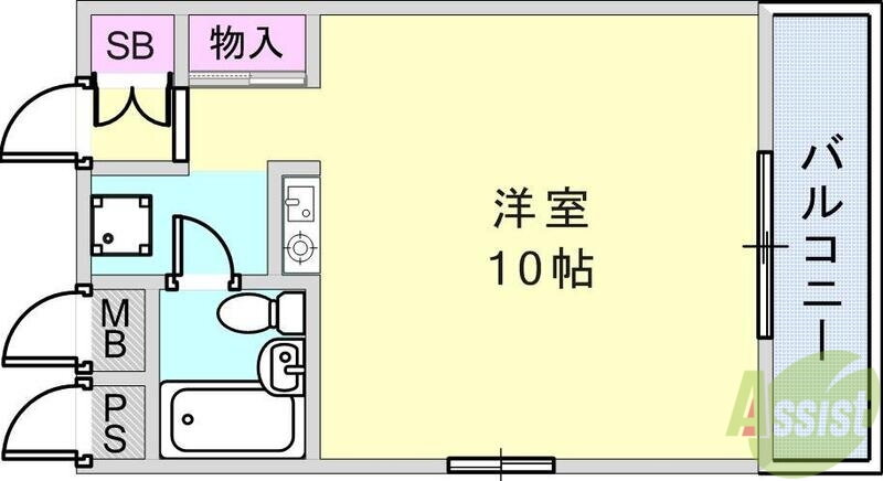 兵庫県神戸市兵庫区中道通３ 兵庫駅 1K マンション 賃貸物件詳細