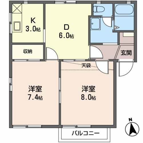 新潟県新潟市東区松崎１ 新潟駅 2DK アパート 賃貸物件詳細