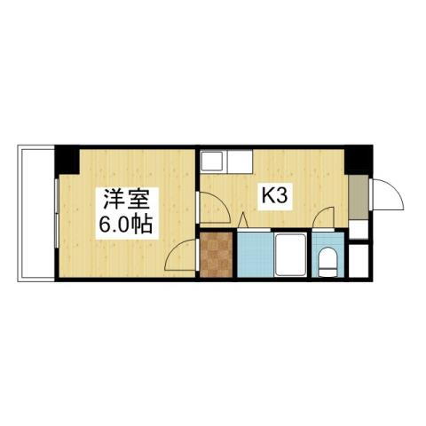 ロイヤルハイツ清水町 3階 1K 賃貸物件詳細