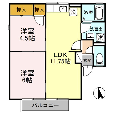 兵庫県姫路市飾東町佐良和 京口駅 2LDK アパート 賃貸物件詳細