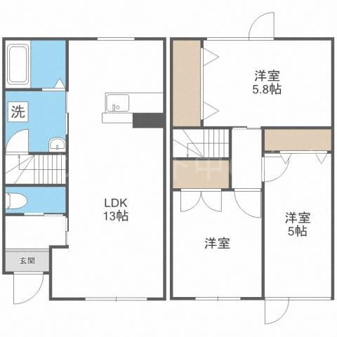 北海道札幌市豊平区福住二条５ 福住駅 3LDK アパート 賃貸物件詳細