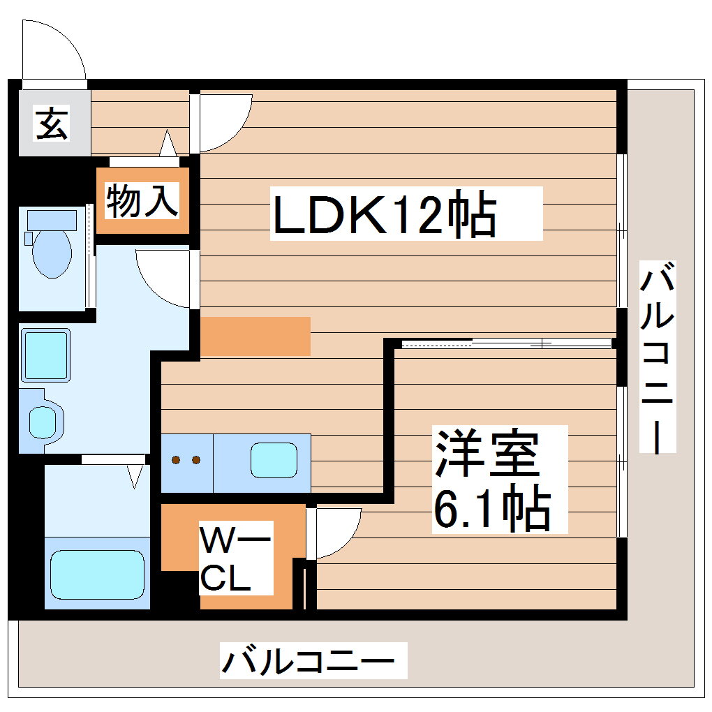 カスタリア榴ヶ岡 4階 1LDK 賃貸物件詳細