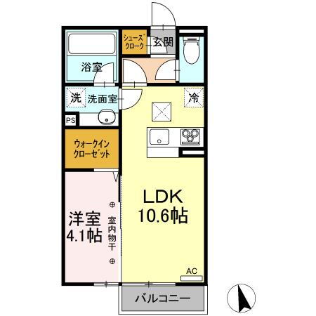 栃木県小山市城北１ 小山駅 1LDK アパート 賃貸物件詳細