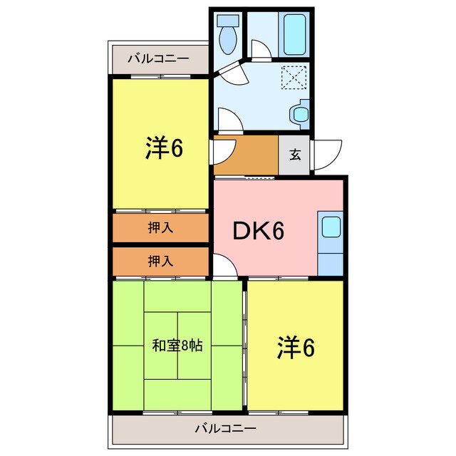 ベルシェ川村 4階 3DK 賃貸物件詳細