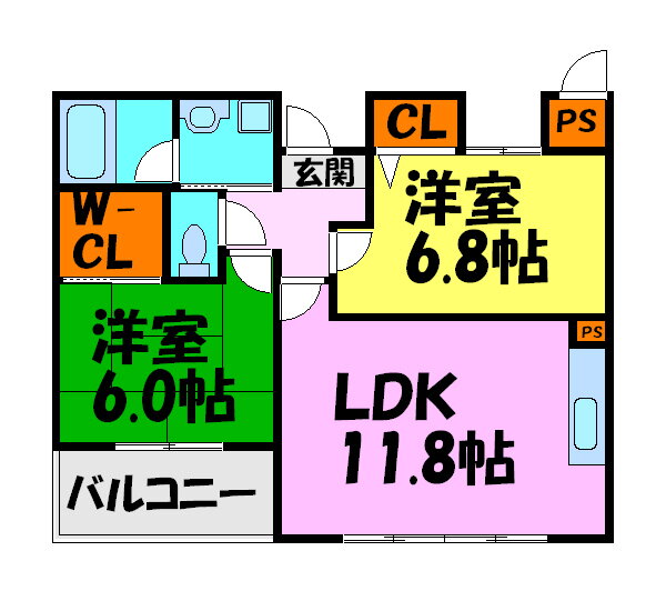 フローラル宝塚 3階 2LDK 賃貸物件詳細